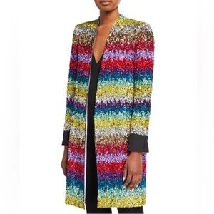Alice + Olivia Rainbow Sequin Blazer Size XS
